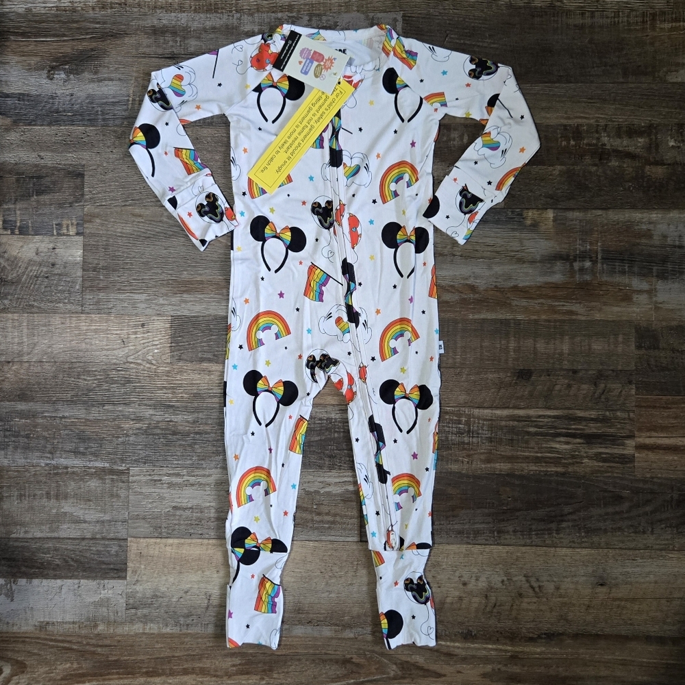 Made with Magic Disney Mickey Minnie Pride Zipper Bamboo PJs - Picture 1 of 4